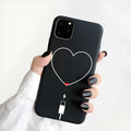 Frosted TPU iPhone case with painted graffiti and golden feather design on a phone.