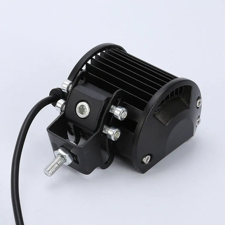 Black 18W car LED work light with aviation aluminium alloy die-cast shell, IP67 rating, 12V-24V