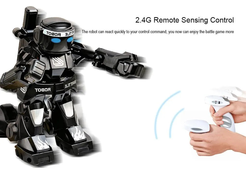 777-615 mini RC battle robot with remote control, punching action, light and sound, plastic body, 7 x 6.5 x 9.5 cm
