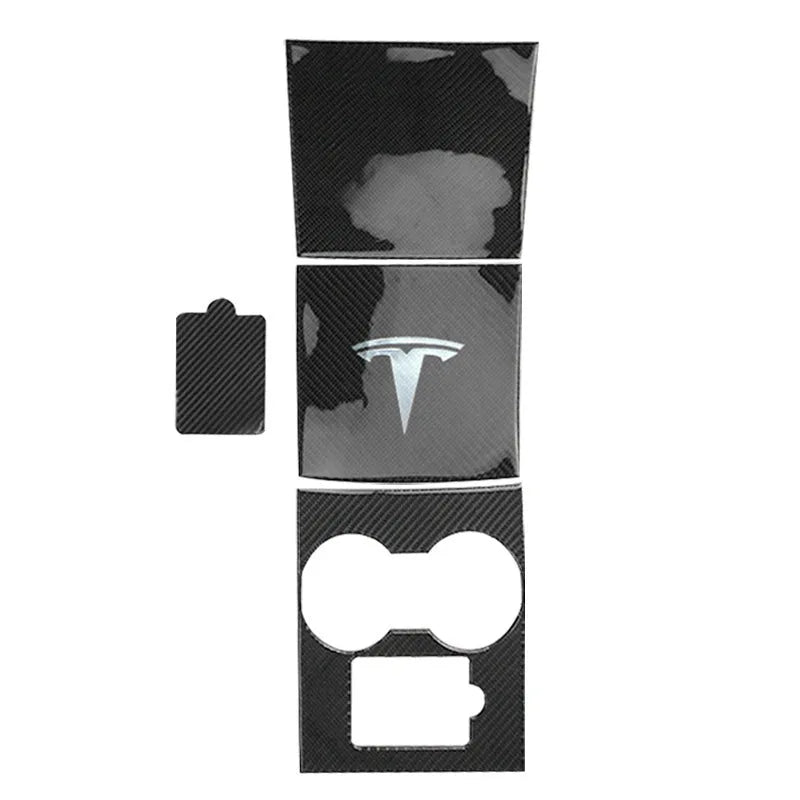 Carbon fibre sticker for centre control box interior armrest with anti slip texture