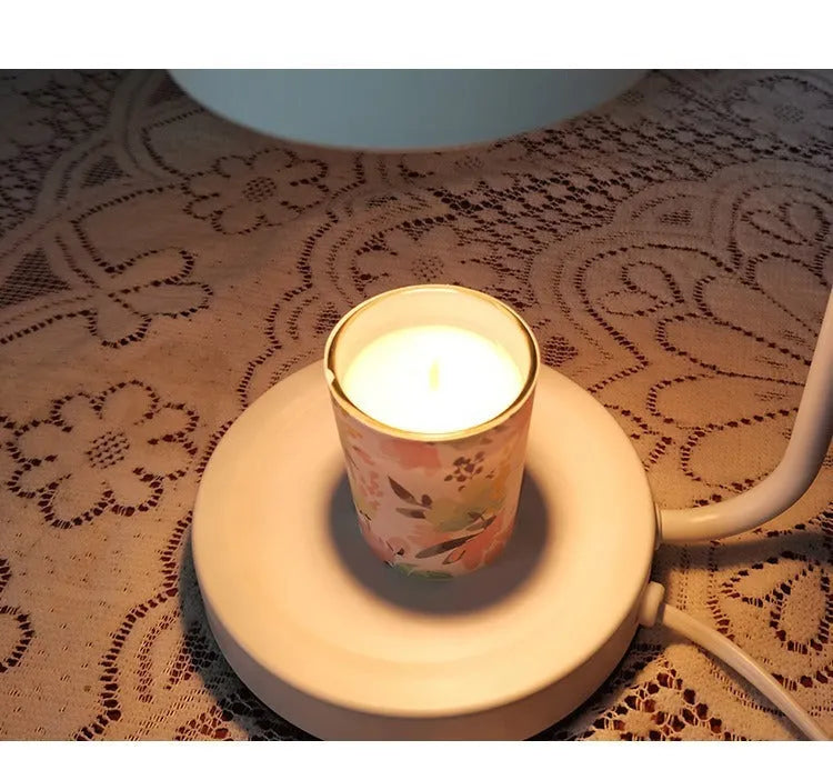 European-style metal aromatherapy lamp with dimmer switch and white finish