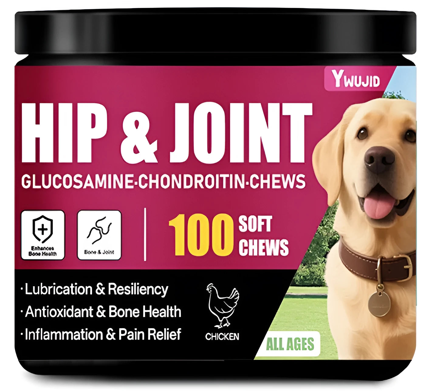 Canister of chondroitin chewable soft granules dietary supplement, 300g