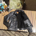 American western cowboy genuine cowhide leather jacket ultra short length black coffee colour for men