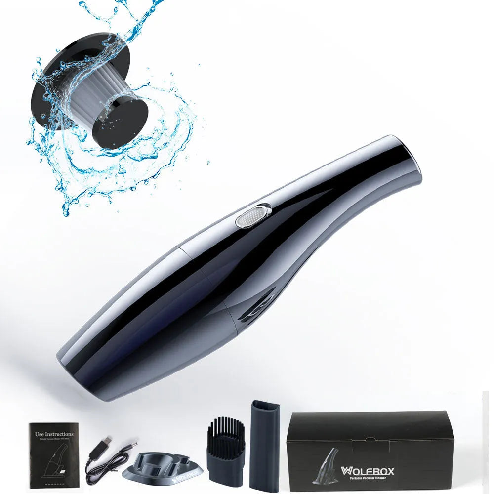 Portable wireless household vacuum cleaner black 5000Pa suction handheld