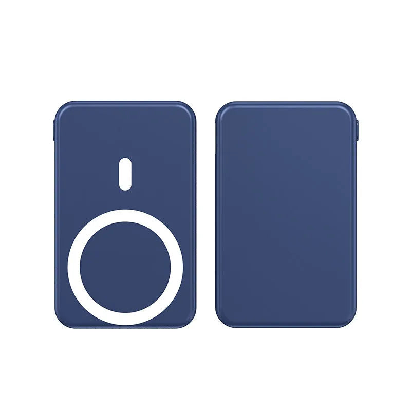 Small portable magnetic wireless power bank for iPhone charging