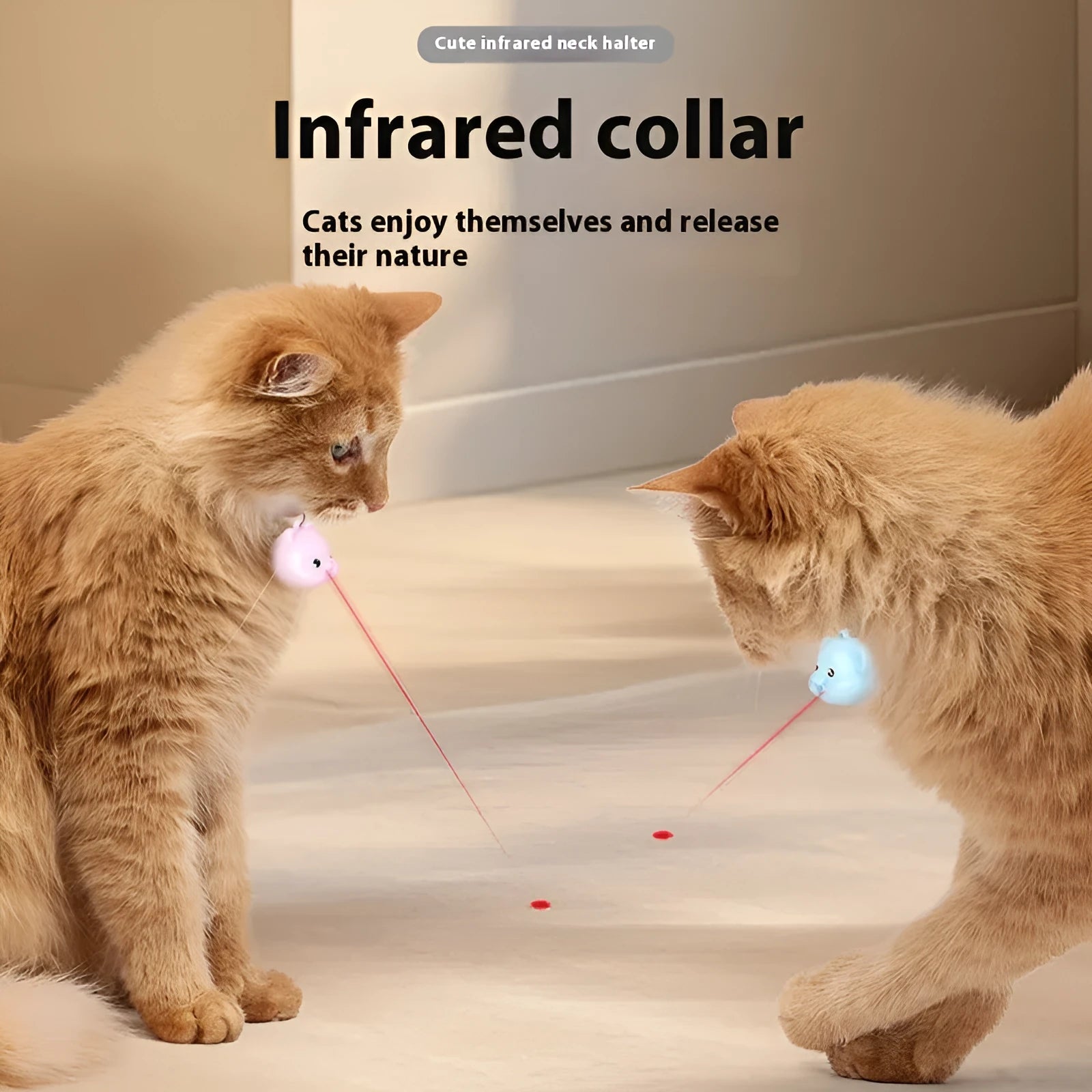 Rechargeable remote control cat collar with adjustable plastic halter and infrared technology