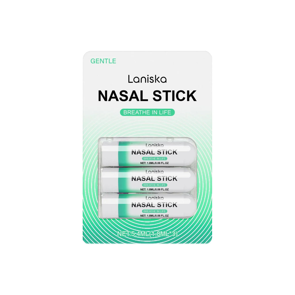 Three small 1.8ml menthol and spearmint nose spray bottles in a portable cooling set