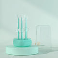 Blue silicone finger pet toothbrush for cleaning dog and cat teeth
