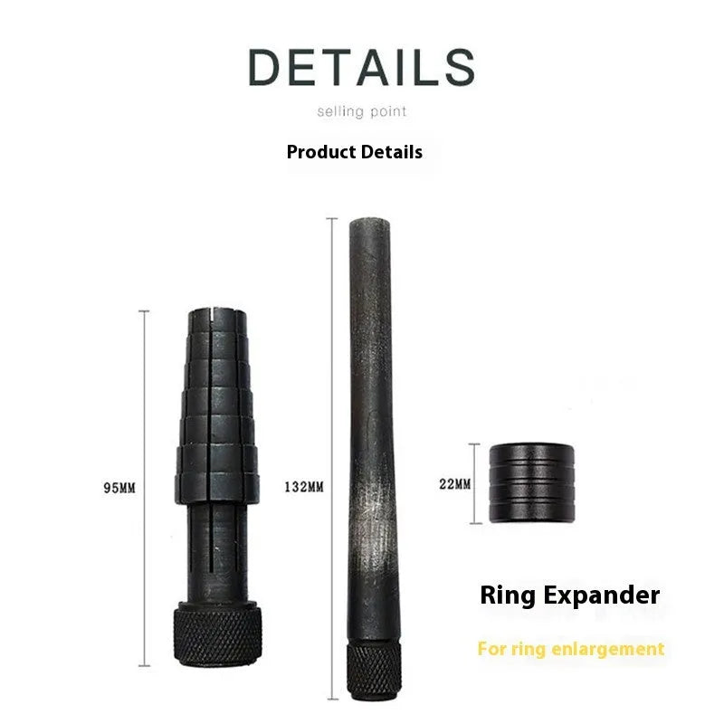 Ring expansion size adjustment tools set with multiple expander models for jewellery repair