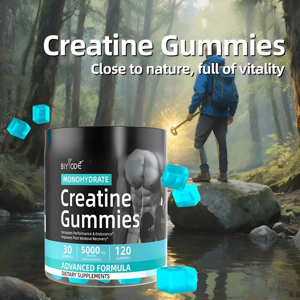 Bottle of Water Creatine Jelly 120 Tablets sports supplement for men and women