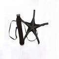Black football juggling belt with rotating mechanism and 2 metre training cord