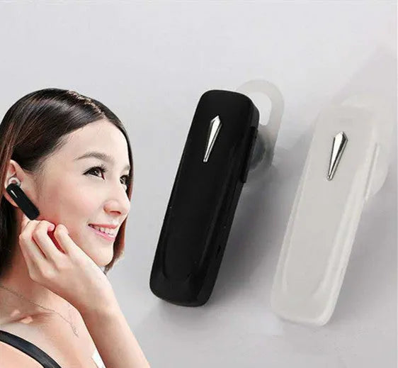 M163 car Bluetooth headset unit showing controls for hands-free calling and music playback