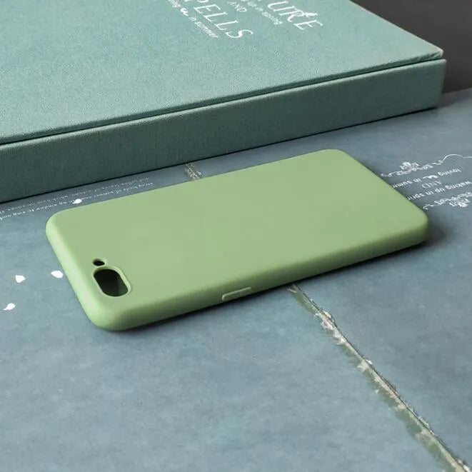 Frosted matte soft shell iPhone case in multiple colours, shown on an iPhone.