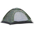 Outdoor double single layer camouflage tent with fibreglass poles and Oxford cloth flysheet, suitable for 2-4 people camping