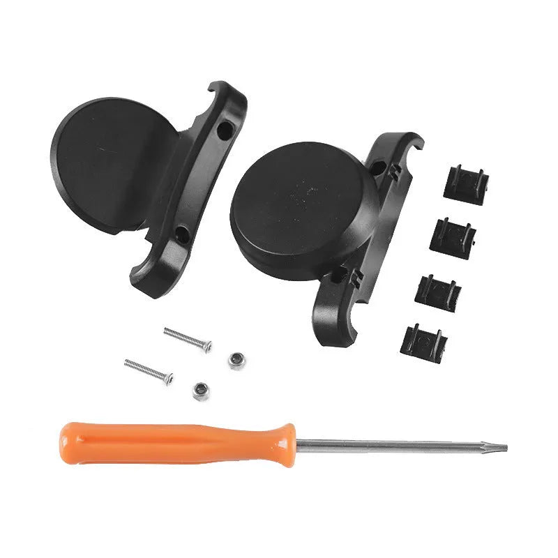 Black ABS plastic bicycle tracking device bracket with anti-theft bolts and installation tools