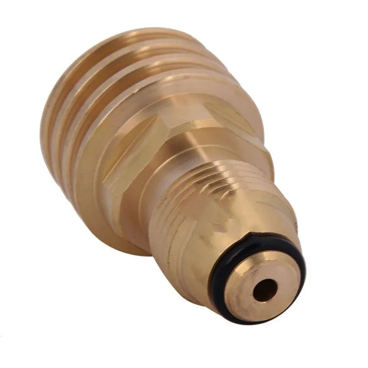 Brass gas brazier copper adapter with 7mm diameter and internal thread in gold colour