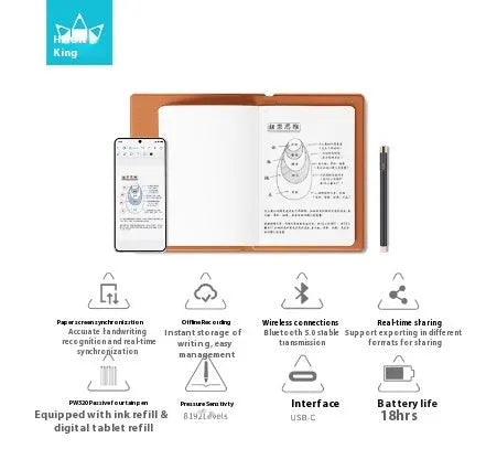 Huion Note X10 smart digital book in Elk Brown with passive pen and magnetic pencil case