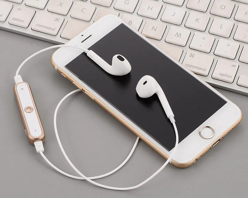 S6 Wireless Bluetooth headset earphones in black champagne gold silver white colours