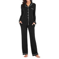 Women's solid colour casual cardigan suit set with button front and pockets in modal fibre blend