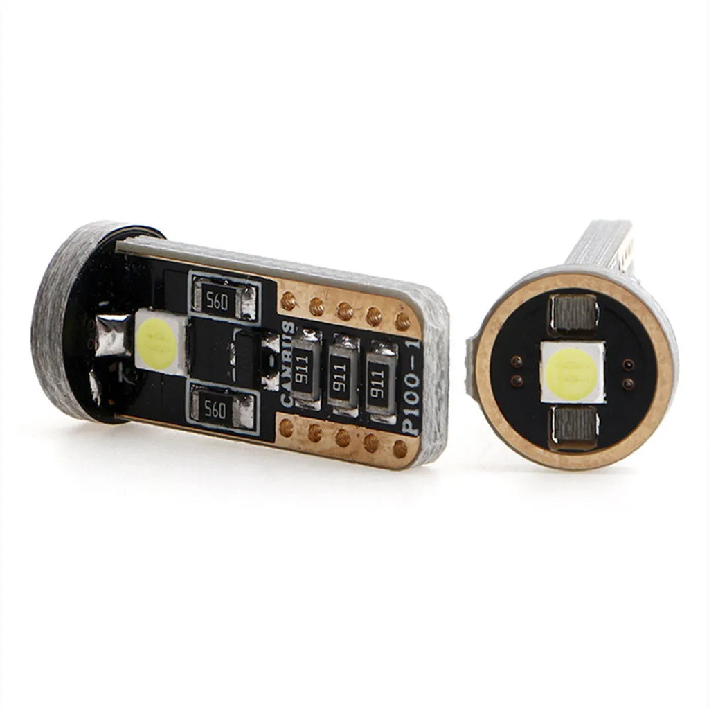 T10 W5W LED car light with blackboard white colour and fibre glass board construction