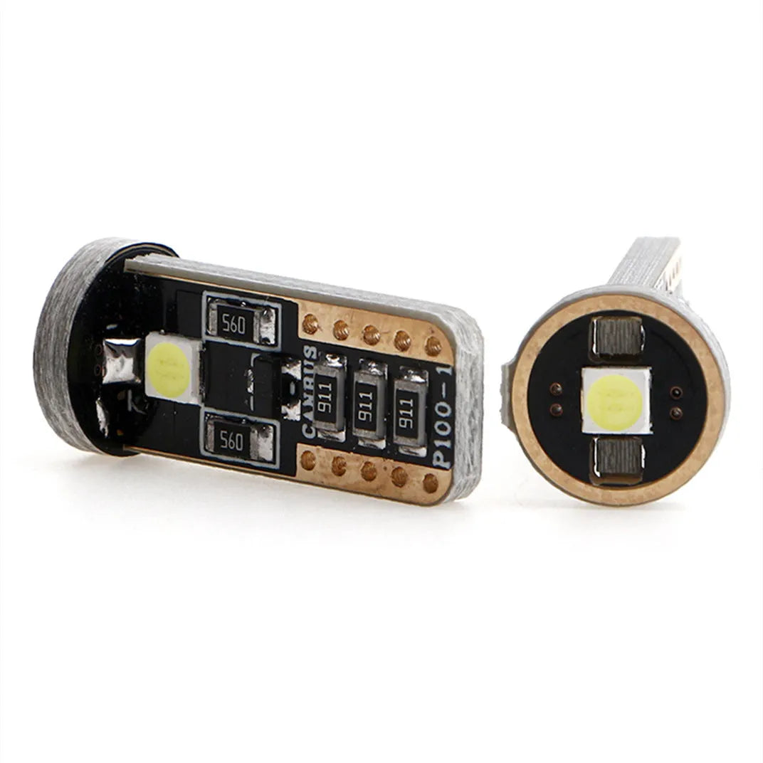 T10 W5W LED car light with blackboard white colour and fibre glass board construction
