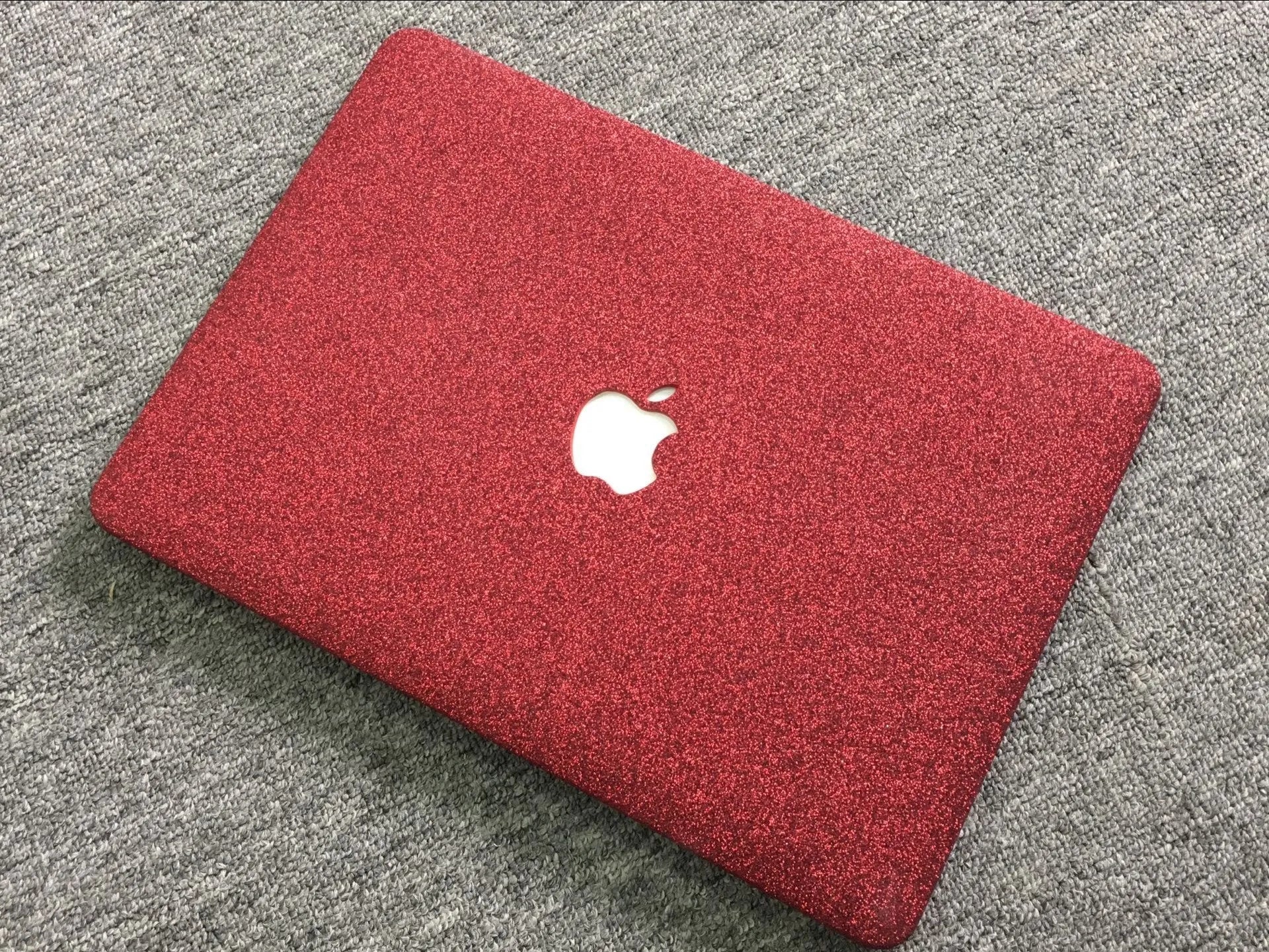 MacBook flash powder protective case in PC material with style option showing colour choice