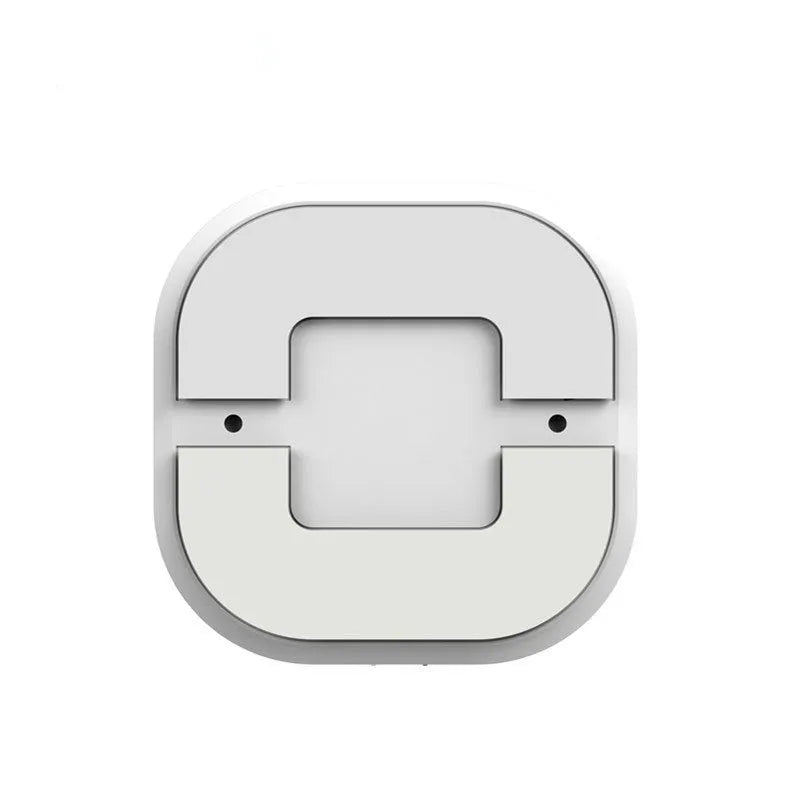 White wireless smoke detector fire alarm with 433MHz transmission and DC9V battery compartment