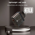 38W transparent plastic case Type-C charging adapter with EU round plug feet