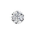Round loose moissanite gemstone with eight hearts and eight arrows cut on a grey background