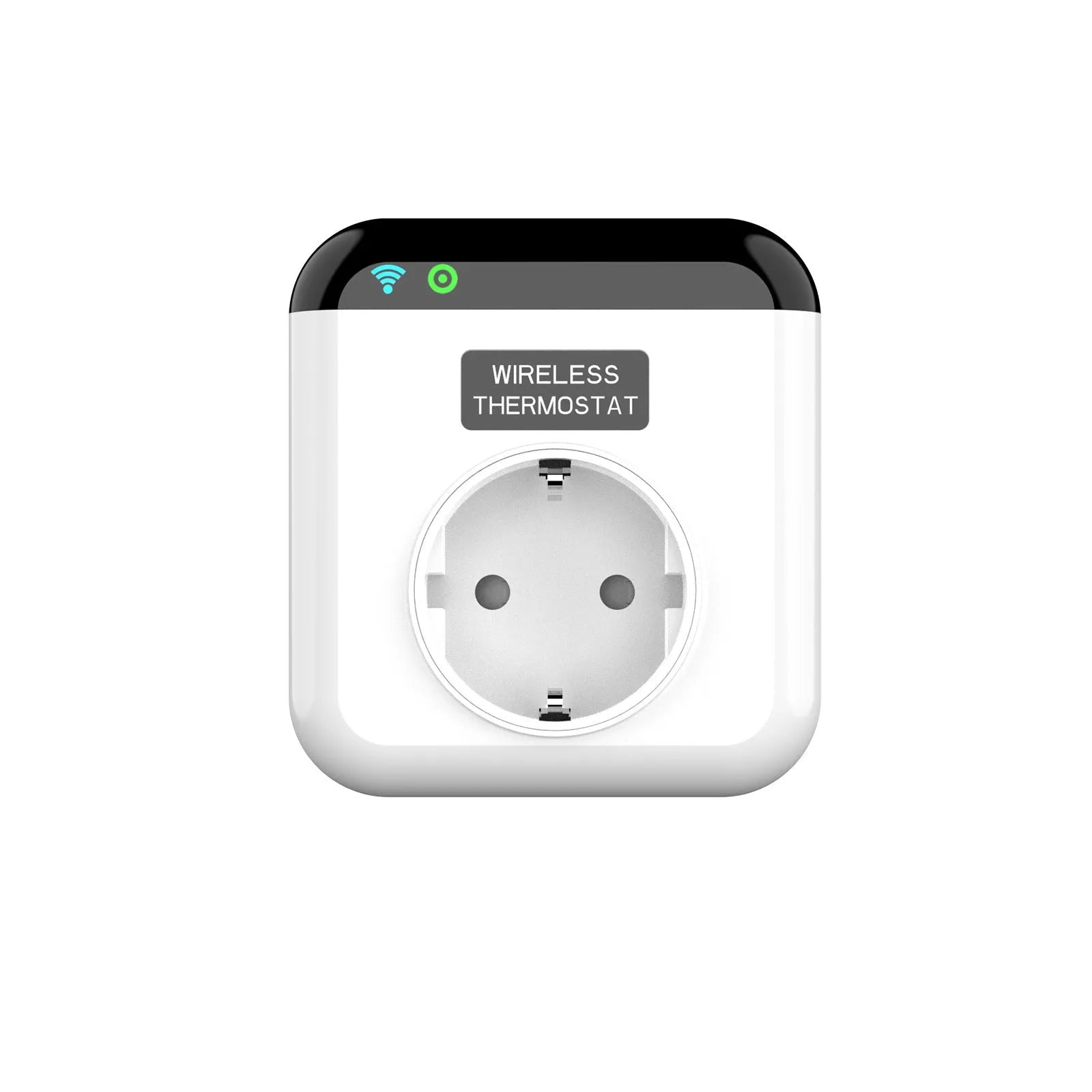 White EU smart socket with remote and voice control for appliance power management