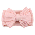 Soft stretchy nylon handmade baby headband with bow for newborn and toddler girls