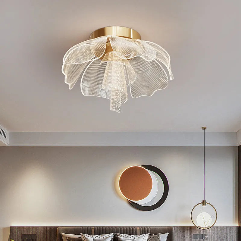 55cm acrylic flower ceiling light with iron frame and tricolour LED lighting