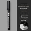 Waterproof marker pen for writing on glass and plastic surfaces in 1mm or 2mm line thickness