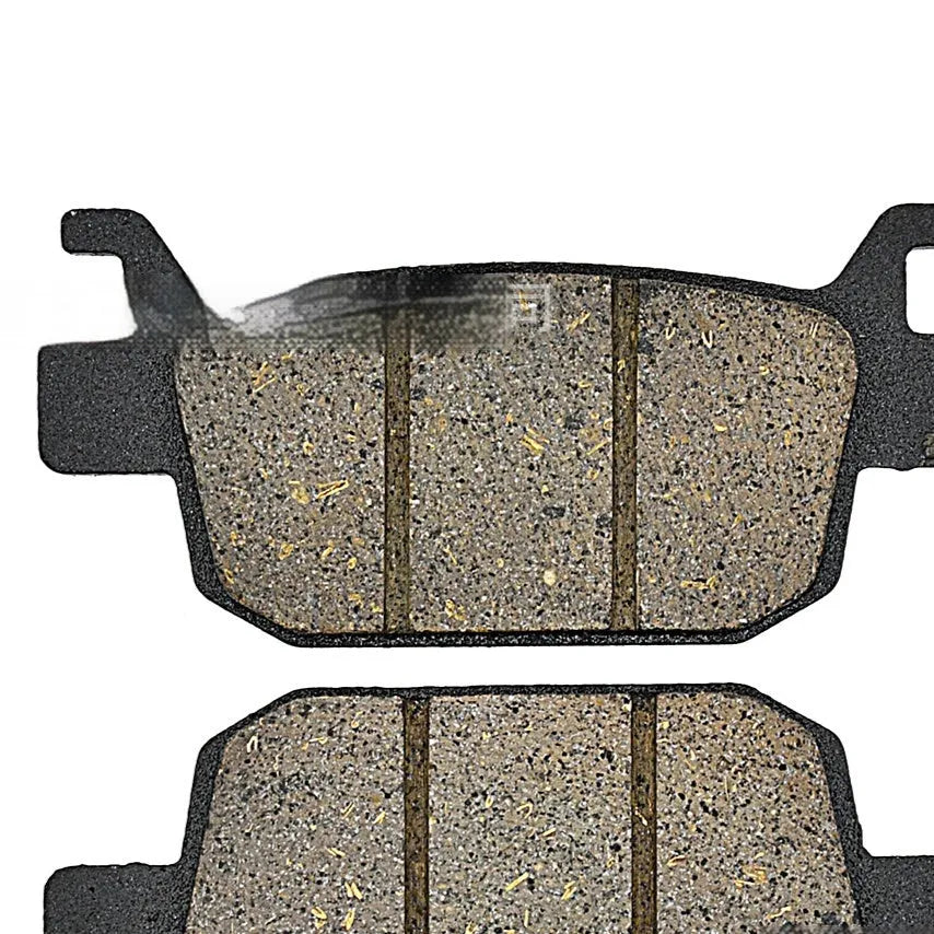 Motorcycle brake pad set for Small Yellow Dragon 300, 81mm x 37mm x 9mm, on white background