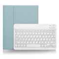 Wireless Bluetooth mechanical keyboard with split leather protective case in compact 60% layout