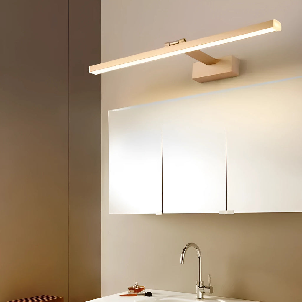 Front LED mirror cabinet lamp, waterproof, aluminium alloy, 40-120cm, black coffee gold silver brown
