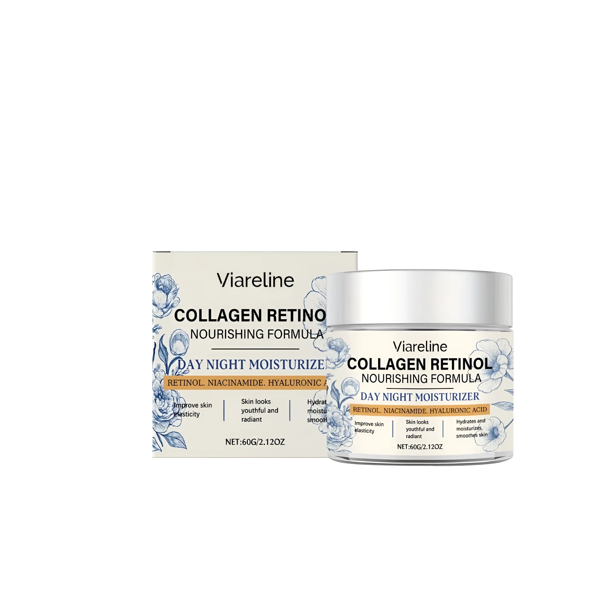 Retinol firming moisturizing cream 60g jar with collagen and hyaluronic acid