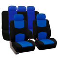 5-seater car seat cover set in black with headrest covers and metal hooks, universal fit for most cars