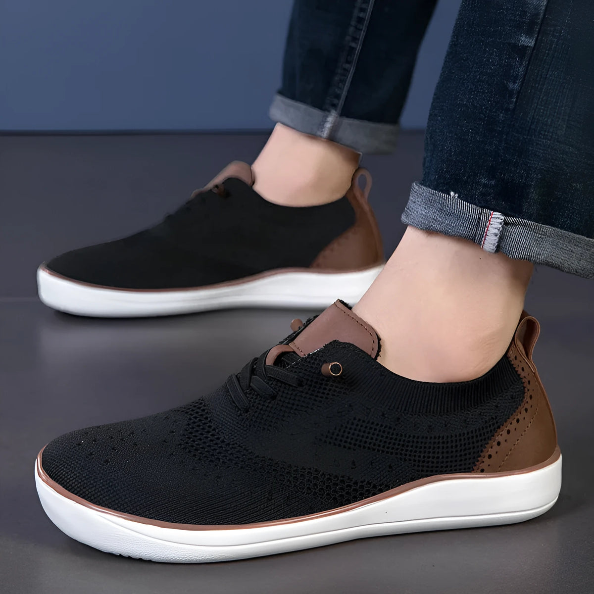 Big wide last mesh walking shoes with fabric upper and EVA sole, low top casual style, sizes 39-48