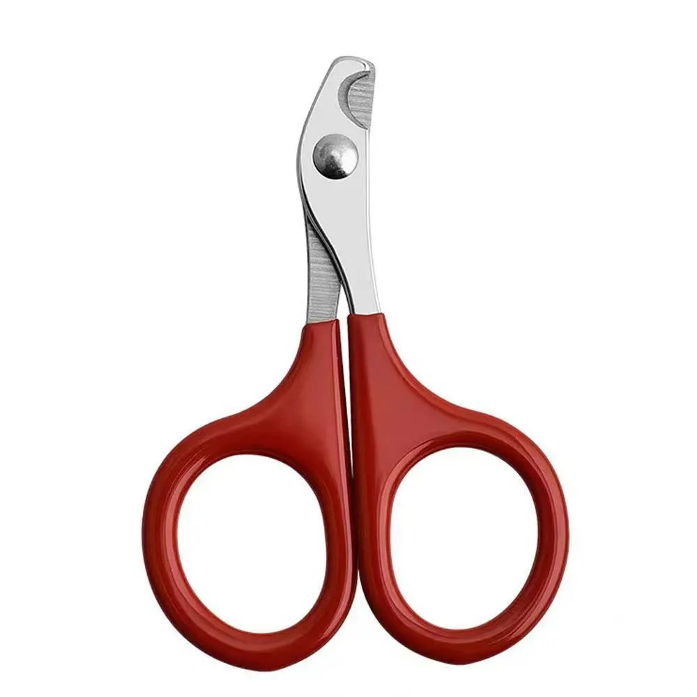 Pet nail clippers stainless steel blades plastic rubber handle small dog cat grooming tool