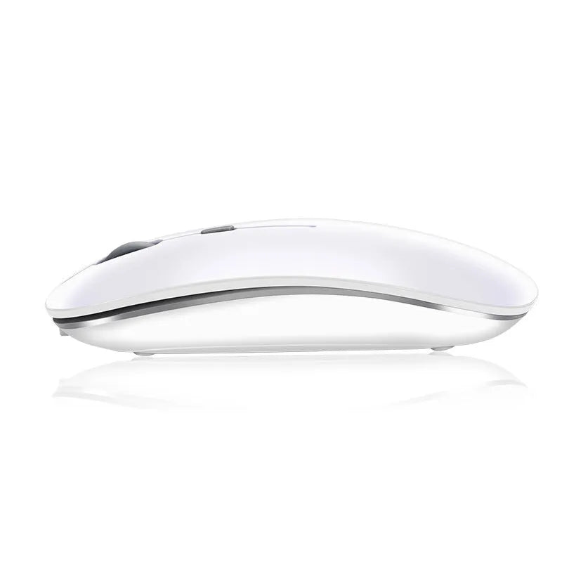 Black wireless Bluetooth mouse with rechargeable battery for laptop and iPad