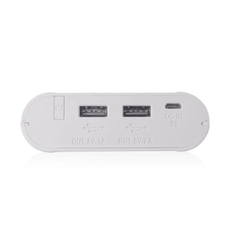 DIY mobile power box for 18650 batteries with LCD screen, black or white casing