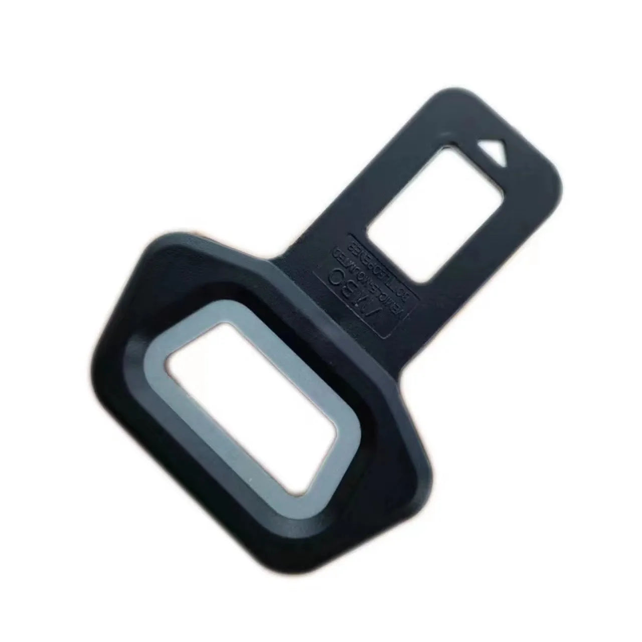 Aluminium alloy lock tongue buckle keychain bottle opener with frosted carbon fibre finish.