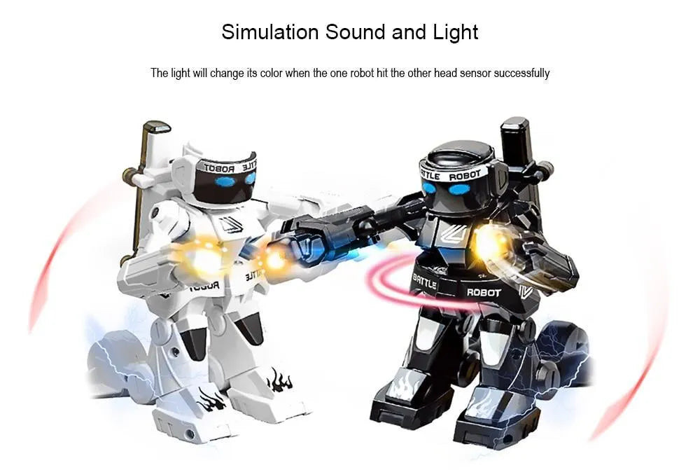 777-615 mini RC battle robot with remote control, punching action, light and sound, plastic body, 7 x 6.5 x 9.5 cm