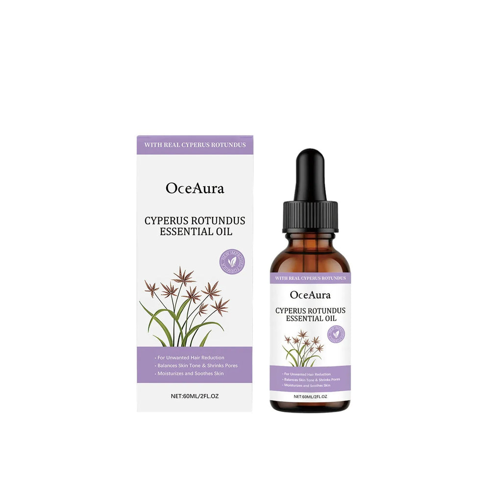 60ml bottle of hair removal treatment oil with natural extracts for skin softening