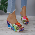 Closed-toe summer slippers with cloth upper, EVA sole and fish mouth toe holder, sizes 36-43