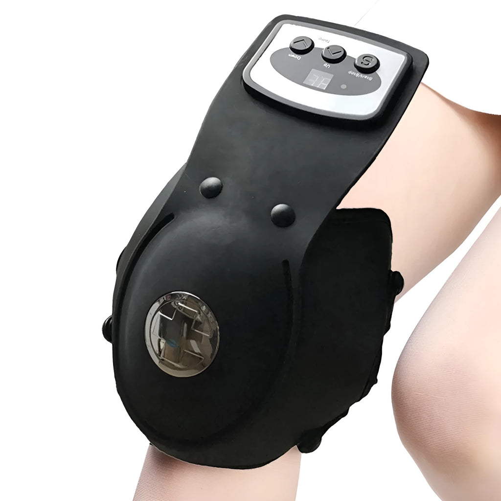 Portable infrared knee and shoulder massager with adjustable temperature control and therapeutic pads