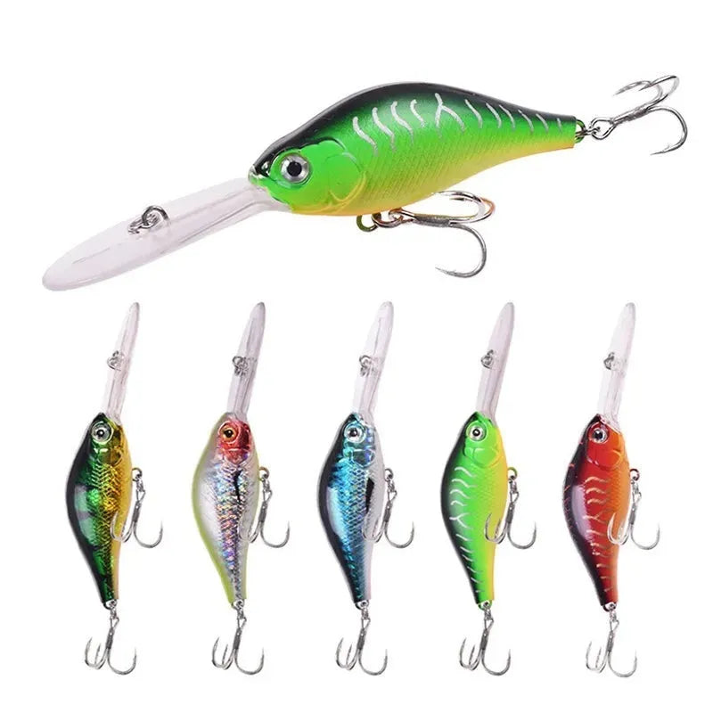 10.5cm hard fishing lure with deep diving lip and multiple colour options