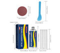 85ml tube of metal sealant epoxy glue with push rod, scraper, and sandpaper tools