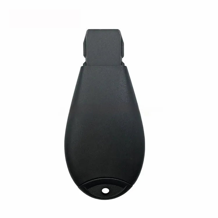 White plastic key shell case for Dodge and Chrysler smart keys, showing front and back views.